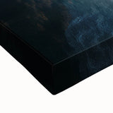 Minimalist Mountain Scene Art – Golden Tree & Lake Reflection Print