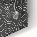 Modern Abstract Wall Art - Black and White Spiral Geometric Print