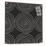 Modern Abstract Wall Art - Black and White Spiral Geometric Print