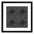 Modern Abstract Wall Art - Black and White Spiral Geometric Print