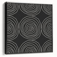 Modern Abstract Wall Art - Black and White Spiral Geometric Print