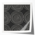 Modern Abstract Wall Art - Black and White Spiral Geometric Print