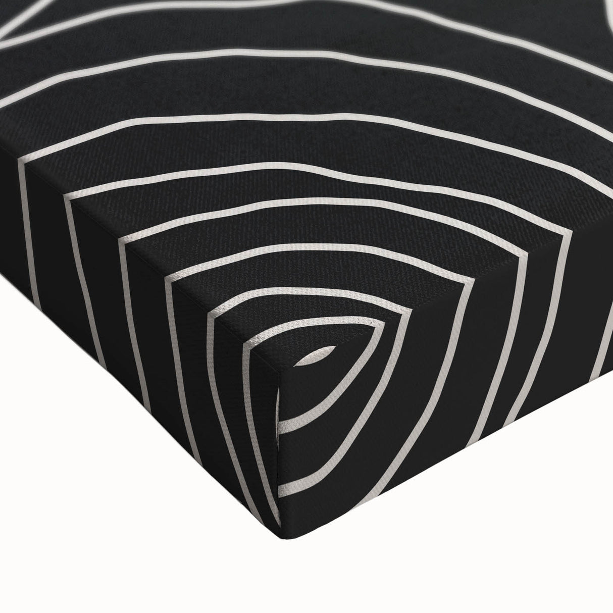 Modern Abstract Wall Art - Black and White Spiral Geometric Print