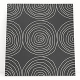 Modern Abstract Wall Art - Black and White Spiral Geometric Print