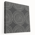 Modern Abstract Wall Art - Black and White Spiral Geometric Print