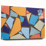 Large Abstract Wall Art – Colorful Geometric Mosaic Painting