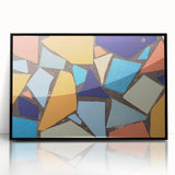 Large Abstract Wall Art – Colorful Geometric Mosaic Painting