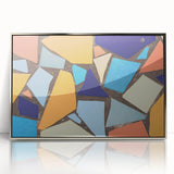 Large Abstract Wall Art – Colorful Geometric Mosaic Painting