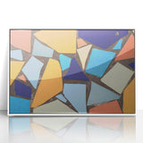 Large Abstract Wall Art – Colorful Geometric Mosaic Painting
