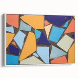 Large Abstract Wall Art – Colorful Geometric Mosaic Painting