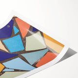 Large Abstract Wall Art – Colorful Geometric Mosaic Painting