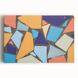 Large Abstract Wall Art – Colorful Geometric Mosaic Painting