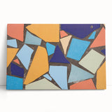 Large Abstract Wall Art – Colorful Geometric Mosaic Painting