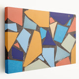Large Abstract Wall Art – Colorful Geometric Mosaic Painting