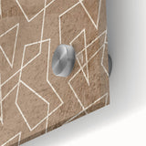 Modern Abstract Canvas Prints – Geometric Line Art on Brown Texture