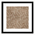 Modern Abstract Canvas Prints – Geometric Line Art on Brown Texture