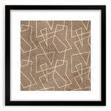 Modern Abstract Canvas Prints – Geometric Line Art on Brown Texture