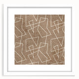 Modern Abstract Canvas Prints – Geometric Line Art on Brown Texture
