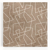 Modern Abstract Canvas Prints – Geometric Line Art on Brown Texture