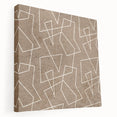 Modern Abstract Canvas Prints – Geometric Line Art on Brown Texture