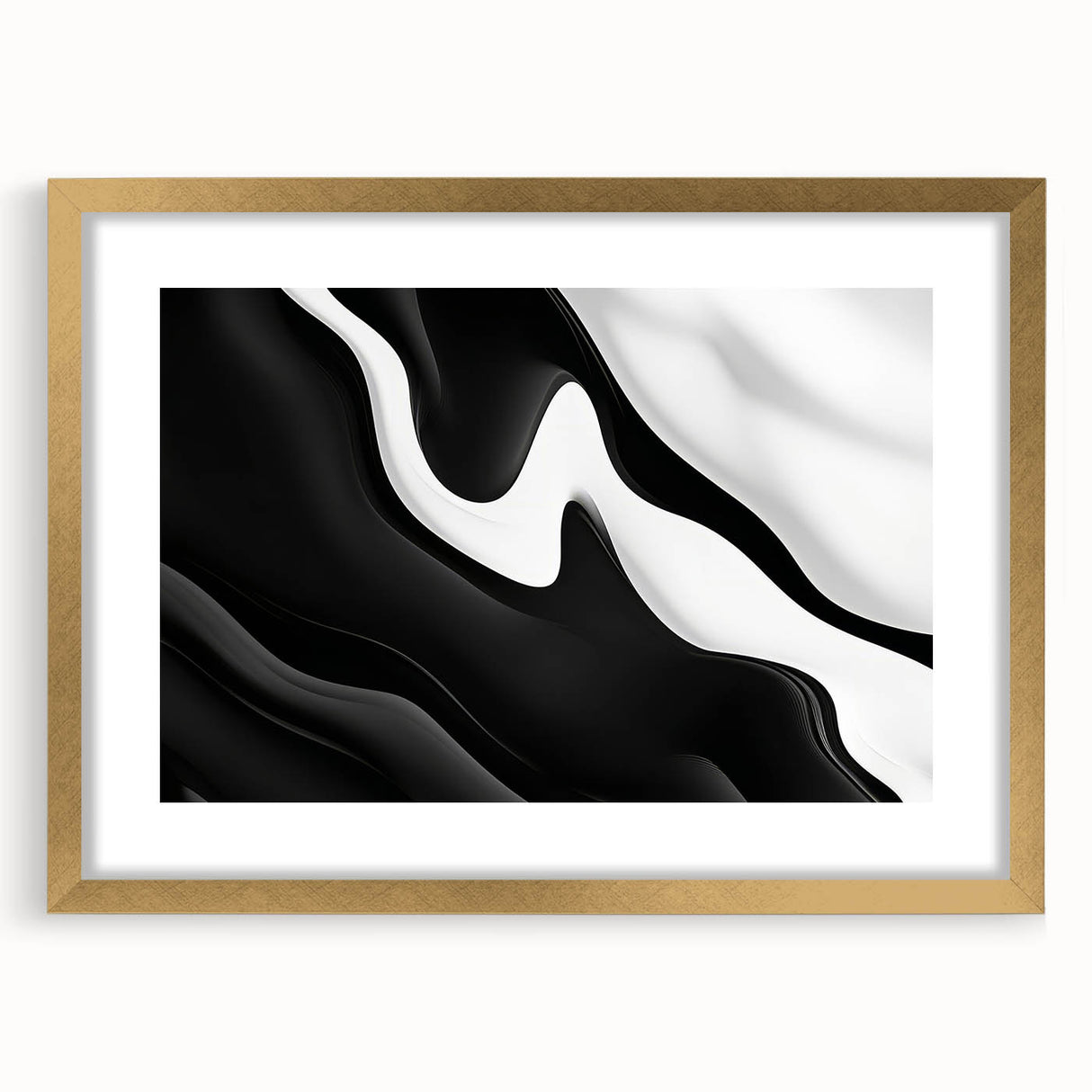 Contemporary Abstract Art Pieces – Fluid Black & White Contrast