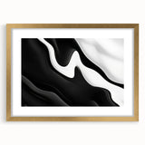 Contemporary Abstract Art Pieces – Fluid Black & White Contrast