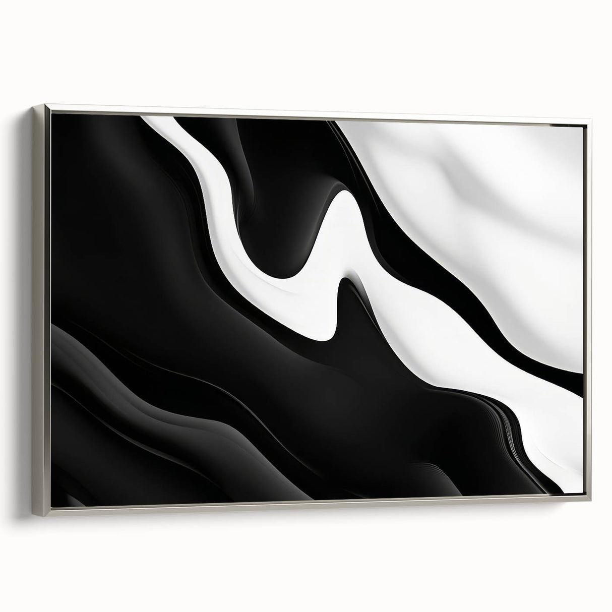 Contemporary Abstract Art Pieces – Fluid Black & White Contrast