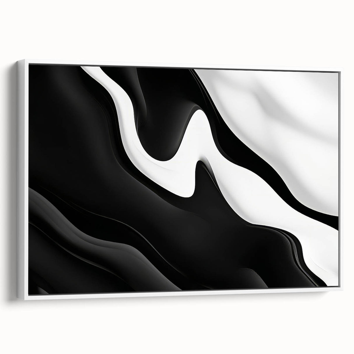 Contemporary Abstract Art Pieces – Fluid Black & White Contrast