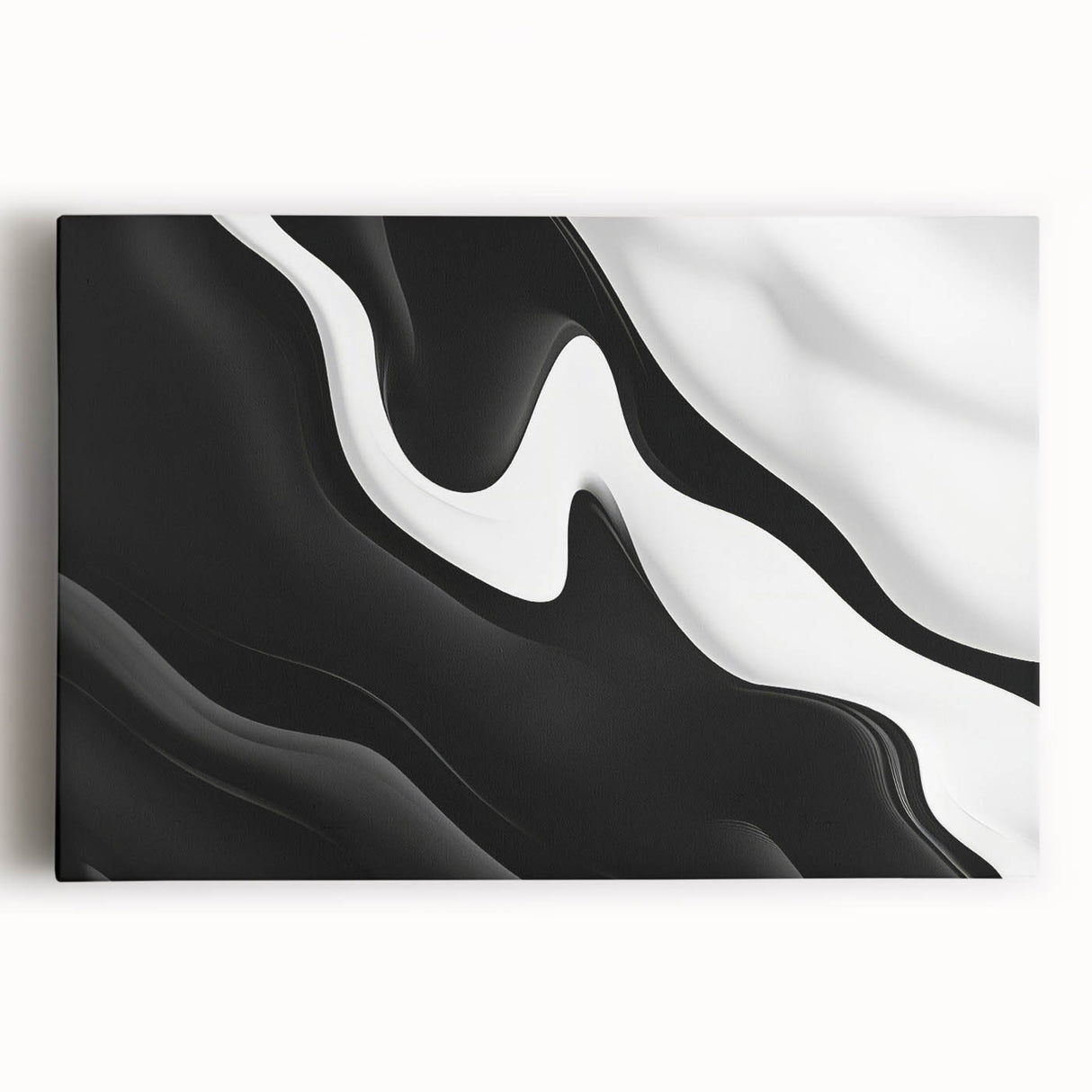 Contemporary Abstract Art Pieces – Fluid Black & White Contrast
