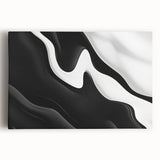 Contemporary Abstract Art Pieces – Fluid Black & White Contrast