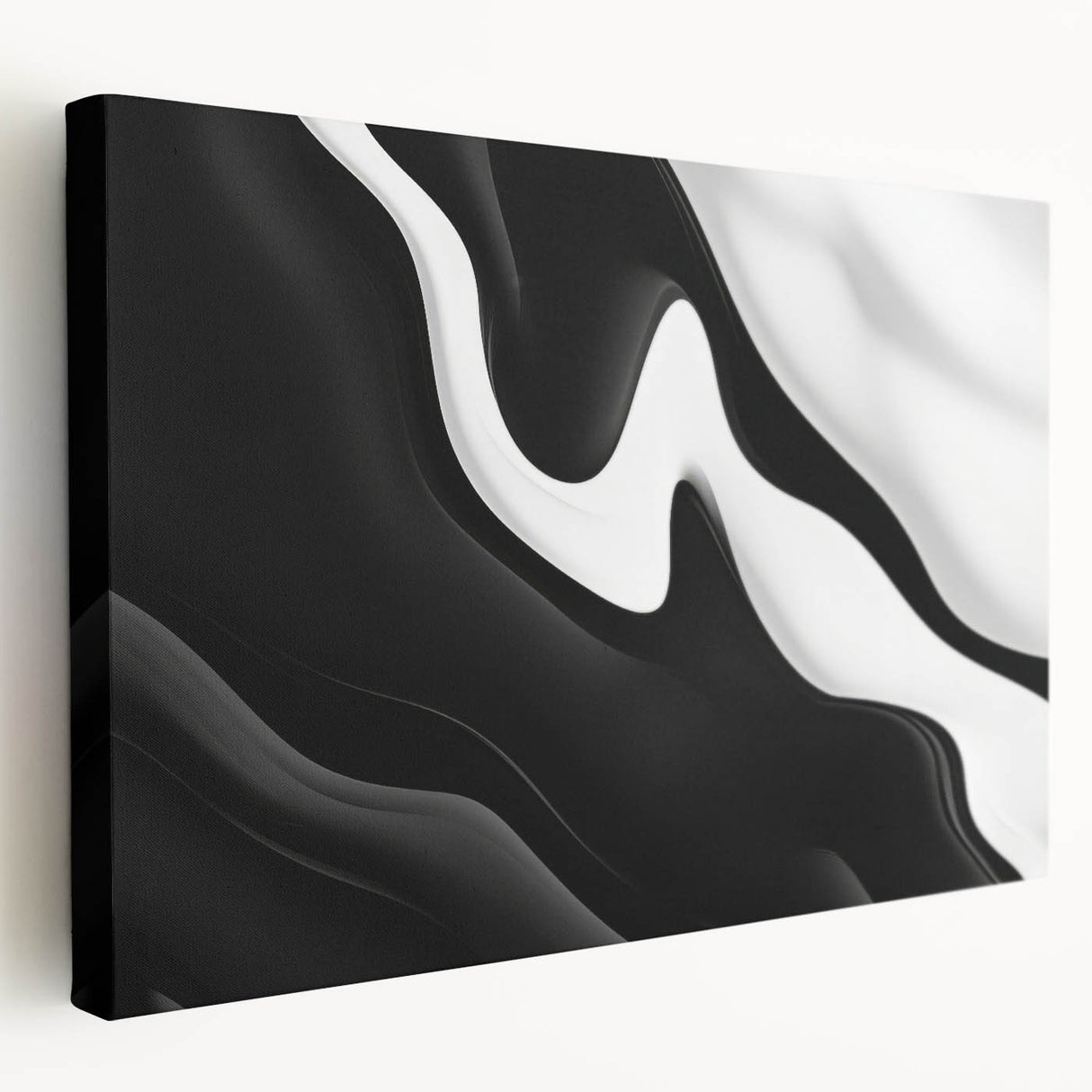 Contemporary Abstract Art Pieces – Fluid Black & White Contrast
