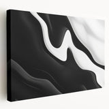 Contemporary Abstract Art Pieces – Fluid Black & White Contrast