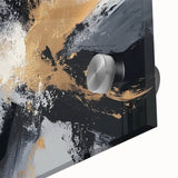 Upscale Abstract Art Collection – Black, White & Gold Canvas Print