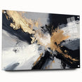 Upscale Abstract Art Collection – Black, White & Gold Canvas Print