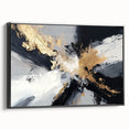 Upscale Abstract Art Collection – Black, White & Gold Canvas Print