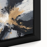 Upscale Abstract Art Collection – Black, White & Gold Canvas Print
