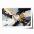 Upscale Abstract Art Collection – Black, White & Gold Canvas Print