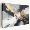 Upscale Abstract Art Collection – Black, White & Gold Canvas Print