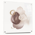Abstract Geometric Framed Art – Minimalist Beige & Gold Wall Decor
