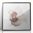 Abstract Geometric Framed Art – Minimalist Beige & Gold Wall Decor