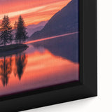 Minimalist Scenic Art Prints – Island Trees & Sunset Reflection