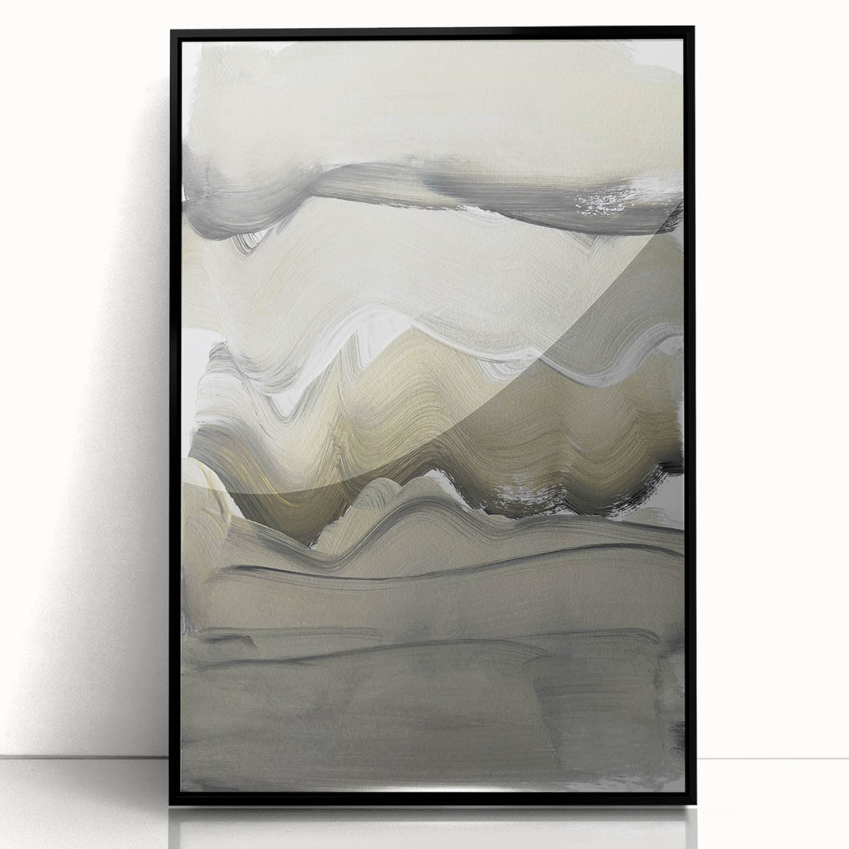 Minimalist Abstract Wall Art - Earthy Tones and Textured Brushstrokes