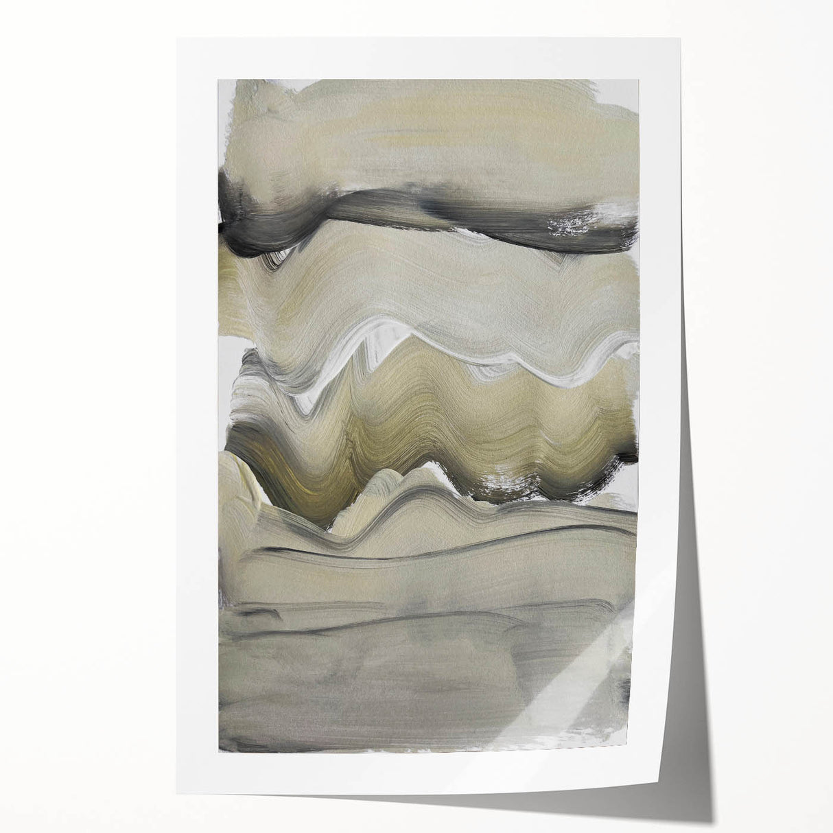 Minimalist Abstract Wall Art - Earthy Tones and Textured Brushstrokes