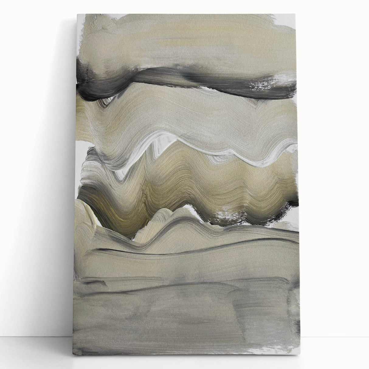 Minimalist Abstract Wall Art - Earthy Tones and Textured Brushstrokes