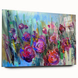 Abstract Canvas Wall Art – Vibrant Floral Modern Painting