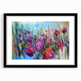 Abstract Canvas Wall Art – Vibrant Floral Modern Painting