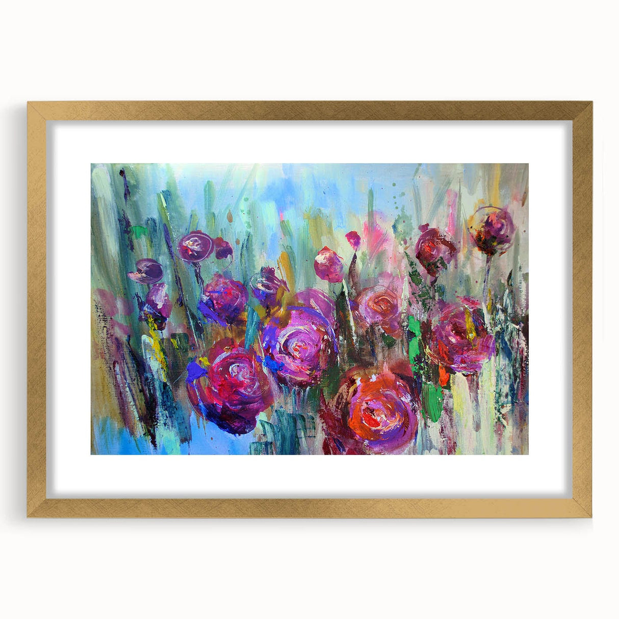 Abstract Canvas Wall Art – Vibrant Floral Modern Painting
