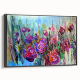 Abstract Canvas Wall Art – Vibrant Floral Modern Painting
