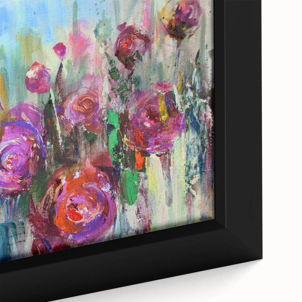 Abstract Canvas Wall Art – Vibrant Floral Modern Painting