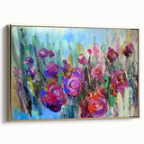 Abstract Canvas Wall Art – Vibrant Floral Modern Painting